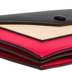 Pre Owned Celine Tri Color Leather Envelope Clutch