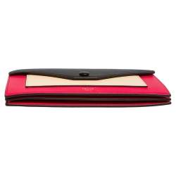 Pre Owned Celine Tri Color Leather Envelope Clutch