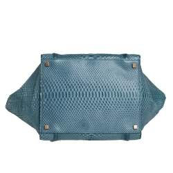 Pre Owned Celine Blue Python Medium Phantom Luggage Tote