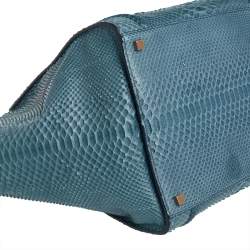 Pre Owned Celine Blue Python Medium Phantom Luggage Tote