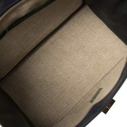 Pre Owned Celine Tri Color Leather and Canvas Medium Trapeze Bag