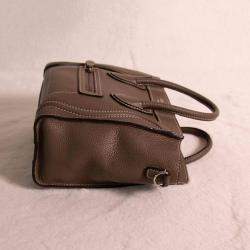 Celine Brown Leather Nano Luggage Tote Bag