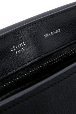 Pre Owned Celine Black Calfskin Leather Trapeze Large Bag