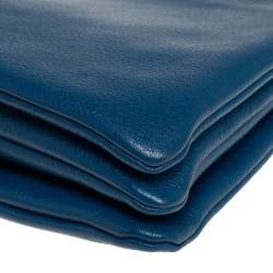 Pre Owned Céline Blue Leather Large Trio Crossbody Bag