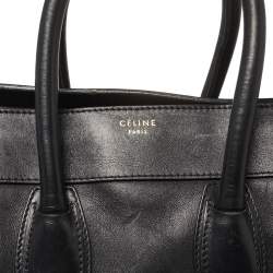 Pre Owned Celine Black Leather Mini Luggage Tote