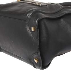 Pre Owned Celine Black Leather Mini Luggage Tote