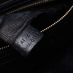 Pre Owned Celine Black Leather Mini Luggage Tote