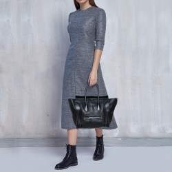 Pre Owned Celine Black Leather Mini Luggage Tote