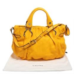 Pre Owned Celine Mustard Leather Tote