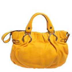 Pre Owned Celine Mustard Leather Tote