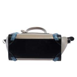 Pre Owned حقيبة يد لاغيدج سيلين نانو جلد ثلاثية اللون