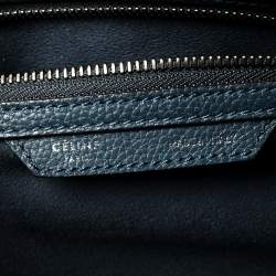 Pre Owned Céline Blue Leather Mini Luggage Tote