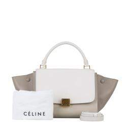 Pre Owned Celine Tricolor Leather Trapeze Medium Bag
