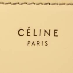 Pre Owned Celine Cream Patent Leather Zip Around Wallet