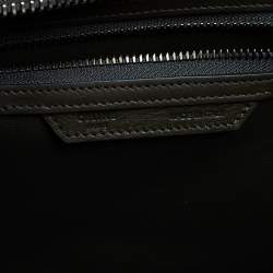 Pre Owned Céline Dark Olive Green Leather Micro Luggage Tote