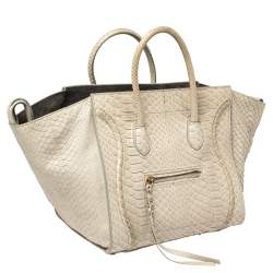 Celine Grey Python Medium Phantom Luggage Tote