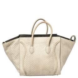 Celine Grey Python Medium Phantom Luggage Tote