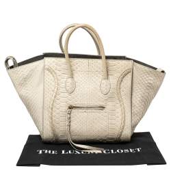 Celine Grey Python Medium Phantom Luggage Tote