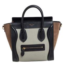Pre Owned حقيبة يد سيلين نانو لاغيدج نوبوك و جلد ثلاثي اللون
