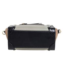 Pre Owned حقيبة يد سيلين نانو لاغيدج نوبوك و جلد ثلاثي اللون