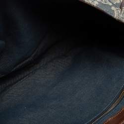 Pre Owned Celine Blue Denim and Leather Macadam Satchel