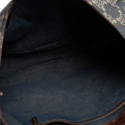 Pre Owned Celine Blue Denim and Leather Macadam Satchel