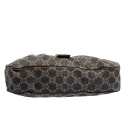 Pre Owned Celine Blue Denim and Leather Macadam Satchel