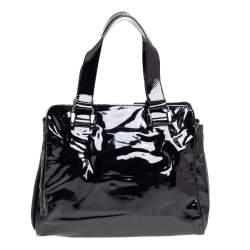 Pre Owned Celine Black Patent Leather Tote