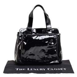 Pre Owned Celine Black Patent Leather Tote