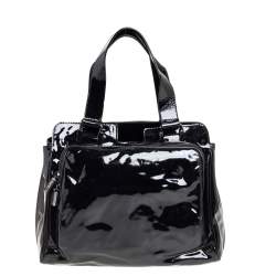 Pre Owned Celine Black Patent Leather Tote