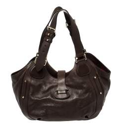 Pre Owned Celine Brown Leather Satchel