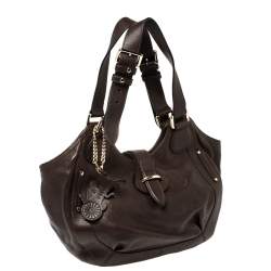 Pre Owned Celine Brown Leather Satchel