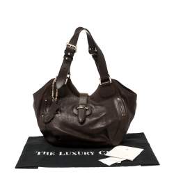Pre Owned Celine Brown Leather Satchel
