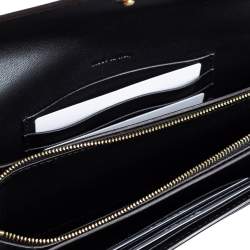 Pre Owned Celine Tri Color Leather Large Pocket Flap Clutch