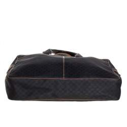 Celine Black Macadam Pattern Canvas Document Briefcase