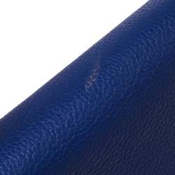 Pre Owned Céline Blue Suede and Leather Mini Trapeze Top Handle Bag