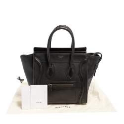 Pre Owned حقيبة سيلين مايكرو لاغيدج جلد أسود