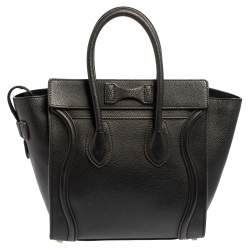 Pre Owned حقيبة سيلين مايكرو لاغيدج جلد أسود