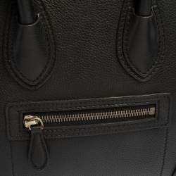 Pre Owned حقيبة سيلين مايكرو لاغيدج جلد أسود