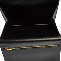 Pre Owned Celine Orange/Black Calfhair and Leather Double Flap Clutch