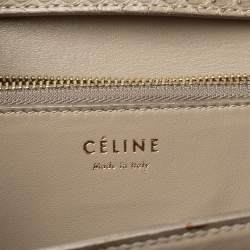 Pre Owned Celine Beige Python Medium Classic Box Shoulder Bag
