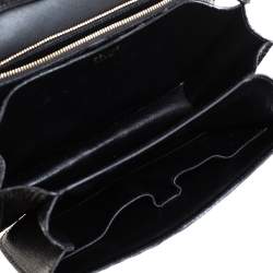 Pre Owned Celine Black Python Medium Classic Box Shoulder Bag