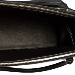 Pre Owned Celine Black Leather and Suede Medium Trapeze Top Handle Bag