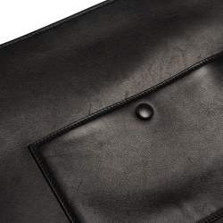 Pre Owned Celine Black/White Leather Medium Edge Top Handle Bag