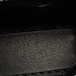 Pre Owned Celine Black/White Leather Medium Edge Top Handle Bag