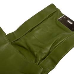 Pre Owned Celine Green Leather Watch Me Flap Shoulder Bag