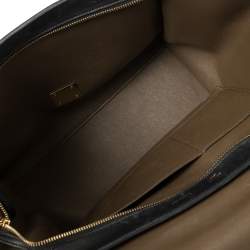 Pre Owned Celine Tricolor Leather and Suede Medium Trapeze Top Handle Bag
