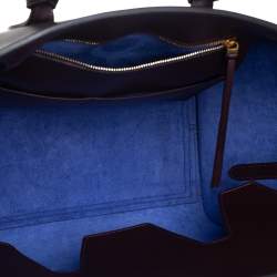 Pre Owned Celine Burgundy Leather Small Tie Tote