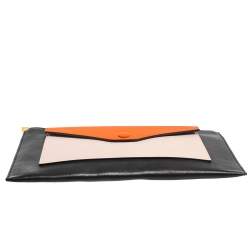Pre Owned Celine Tri Color Leather Pocket Envelope Clutch