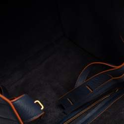 Pre Owned Celine Blue Leather Mini Phantom Luggage Tote